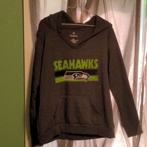 EUC Ladies Seahawks V-Neck Sweatshirt